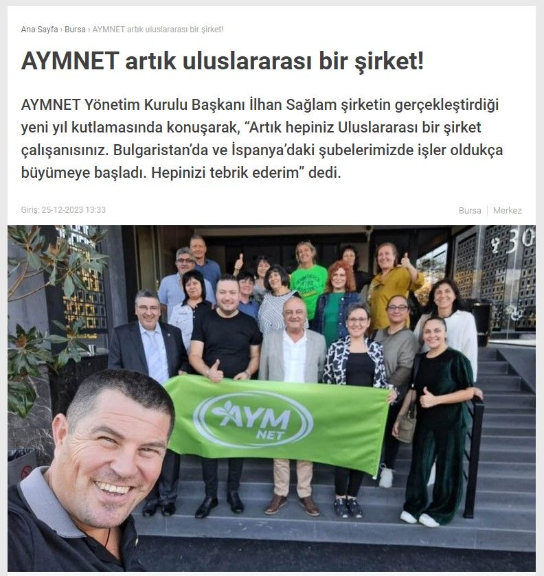 AYMNET artık uluslararası bir şirket!